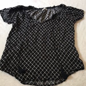 Black Patterned Top